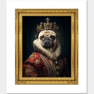 Pug - Medieval Queen (Framed) Posters and Art